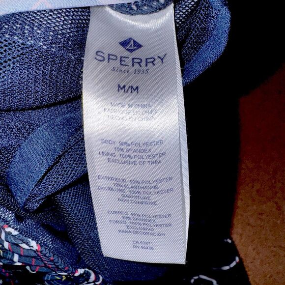 Sperry Swim Trunks Mens M Medium 7” Lined Compass Nautical Drawstring Pocket EUC - Picture 7 of 9